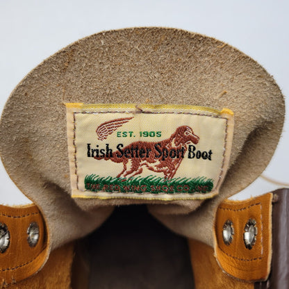【中古品】【メンズ】 RED WING レッドウィング IRISH SETTER 6' MOC-TOE 9875 アイリッシュセッター モックトゥ 復刻刺繍犬タグ USA製 ブーツ 靴 164-260907-as-13-izu サイズ：10 カラー：GOLD RUSSET 万代Net店