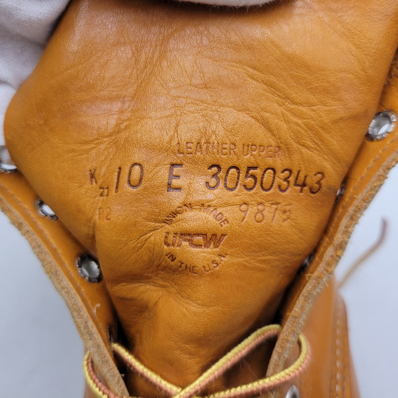 【中古品】【メンズ】 RED WING レッドウィング IRISH SETTER 6' MOC-TOE 9875 アイリッシュセッター モックトゥ 復刻刺繍犬タグ USA製 ブーツ 靴 164-260907-as-13-izu サイズ：10 カラー：GOLD RUSSET 万代Net店