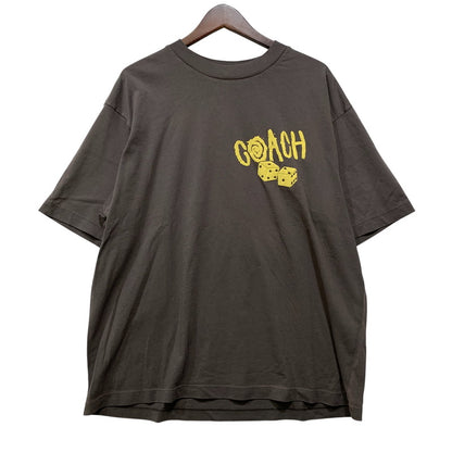 【中古品】【メンズ】 COACH コーチ CDO93 DICE RELAXED TEE コーチ ダイス リラックスド Tシャツ トップス 半袖 141-260918-ya-19-izu サイズ：M カラー：グレー 万代Net店