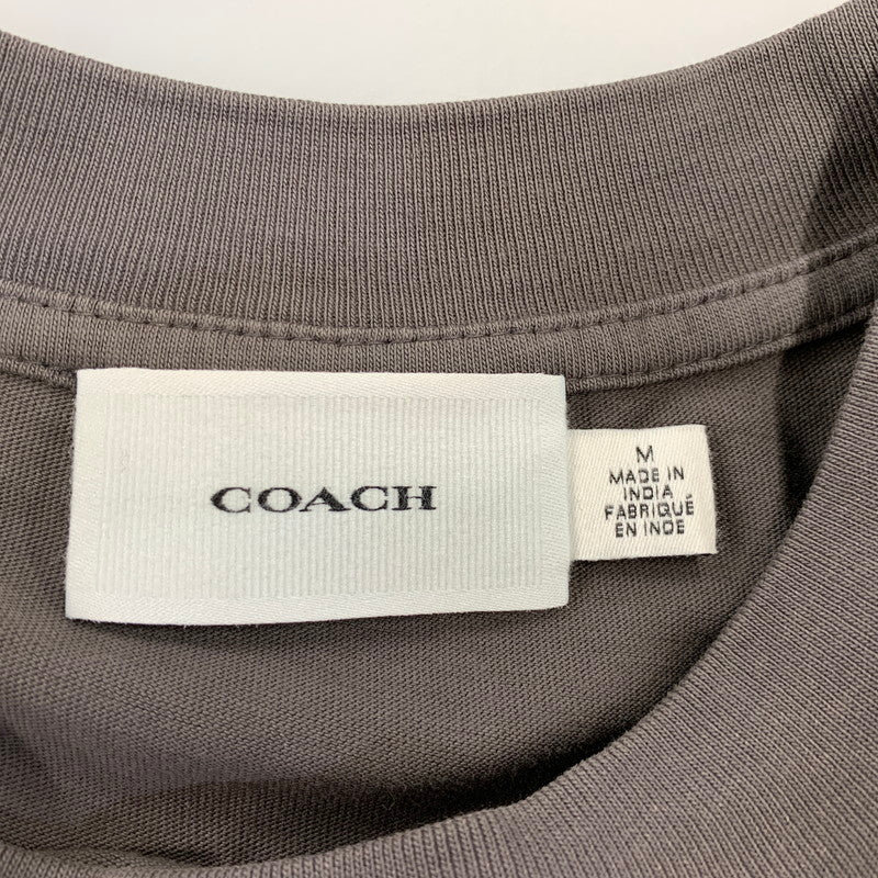 【中古品】【メンズ】 COACH コーチ CDO93 DICE RELAXED TEE コーチ ダイス リラックスド Tシャツ トップス 半袖 141-260918-ya-19-izu サイズ：M カラー：グレー 万代Net店