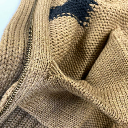 【中古品】【メンズ】 DOLCE&GABBANA ドルチェアンドガッバーナ DG LOGO DRIVERS KNIT ロゴ ドライバーズ ニット トップス 141-260906-kh-02-izu サイズ：48 カラー：ブラウン 万代Net店