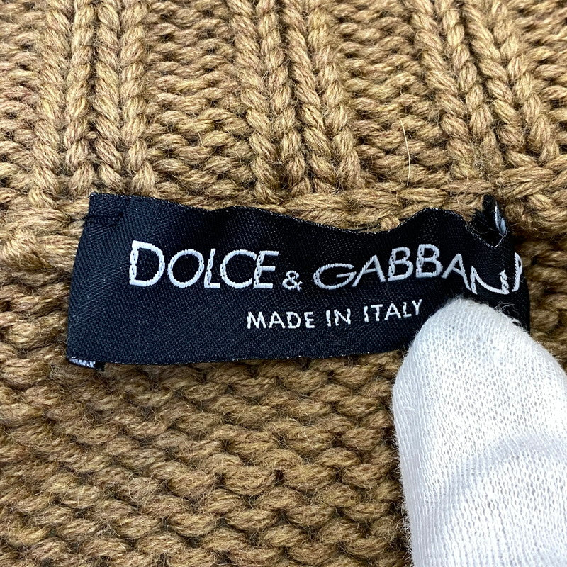 【中古品】【メンズ】 DOLCE&GABBANA ドルチェアンドガッバーナ DG LOGO DRIVERS KNIT ロゴ ドライバーズ ニット トップス 141-260906-kh-02-izu サイズ：48 カラー：ブラウン 万代Net店