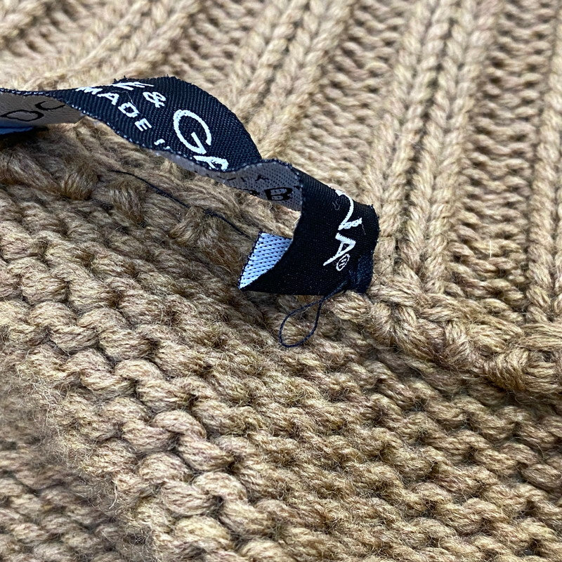 【中古品】【メンズ】 DOLCE&GABBANA ドルチェアンドガッバーナ DG LOGO DRIVERS KNIT ロゴ ドライバーズ ニット トップス 141-260906-kh-02-izu サイズ：48 カラー：ブラウン 万代Net店