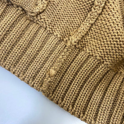 【中古品】【メンズ】 DOLCE&GABBANA ドルチェアンドガッバーナ DG LOGO DRIVERS KNIT ロゴ ドライバーズ ニット トップス 141-260906-kh-02-izu サイズ：48 カラー：ブラウン 万代Net店