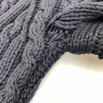 【中古品】【メンズ】 PRADA SPORT プラダ スポーツ TURTLE NECK WOOL CABLE KNIT タートル ネック ウール ケーブル ニット トップス 141-260906-kh-01-izu サイズ：50 カラー：ブラック 万代Net店