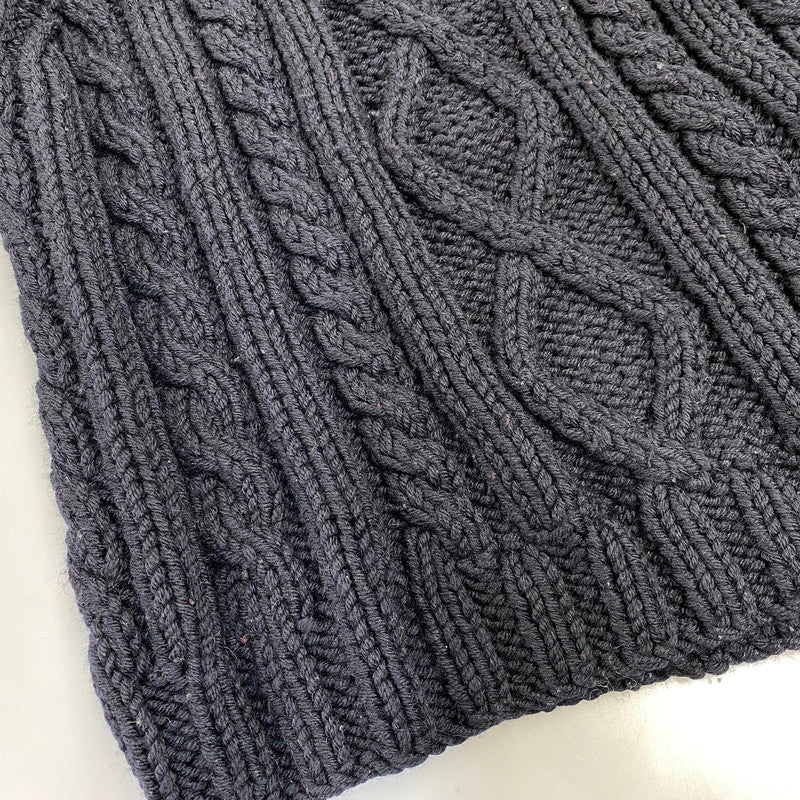 【中古品】【メンズ】 PRADA SPORT プラダ スポーツ TURTLE NECK WOOL CABLE KNIT タートル ネック ウール ケーブル ニット トップス 141-260906-kh-01-izu サイズ：50 カラー：ブラック 万代Net店