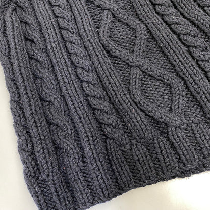 【中古品】【メンズ】 PRADA SPORT プラダ スポーツ TURTLE NECK WOOL CABLE KNIT タートル ネック ウール ケーブル ニット トップス 141-260906-kh-01-izu サイズ：50 カラー：ブラック 万代Net店