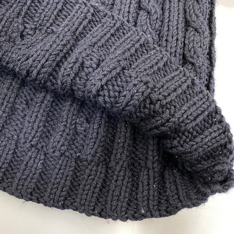 【中古品】【メンズ】 PRADA SPORT プラダ スポーツ TURTLE NECK WOOL CABLE KNIT タートル ネック ウール ケーブル ニット トップス 141-260906-kh-01-izu サイズ：50 カラー：ブラック 万代Net店