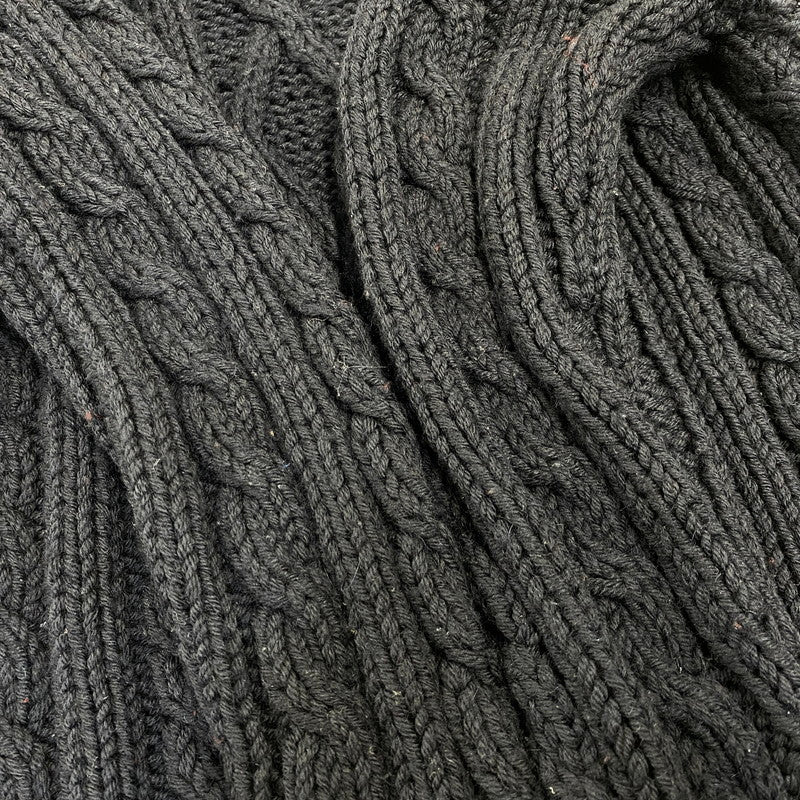 【中古品】【メンズ】 PRADA SPORT プラダ スポーツ TURTLE NECK WOOL CABLE KNIT タートル ネック ウール ケーブル ニット トップス 141-260906-kh-01-izu サイズ：50 カラー：ブラック 万代Net店