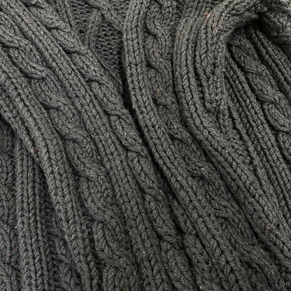 【中古品】【メンズ】 PRADA SPORT プラダ スポーツ TURTLE NECK WOOL CABLE KNIT タートル ネック ウール ケーブル ニット トップス 141-260906-kh-01-izu サイズ：50 カラー：ブラック 万代Net店