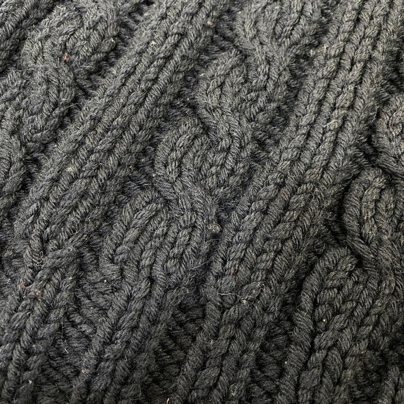 【中古品】【メンズ】 PRADA SPORT プラダ スポーツ TURTLE NECK WOOL CABLE KNIT タートル ネック ウール ケーブル ニット トップス 141-260906-kh-01-izu サイズ：50 カラー：ブラック 万代Net店