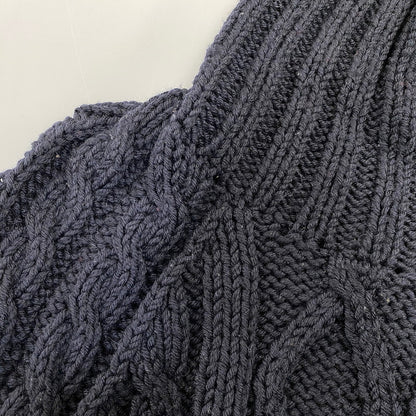 【中古品】【メンズ】 PRADA SPORT プラダ スポーツ TURTLE NECK WOOL CABLE KNIT タートル ネック ウール ケーブル ニット トップス 141-260906-kh-01-izu サイズ：50 カラー：ブラック 万代Net店