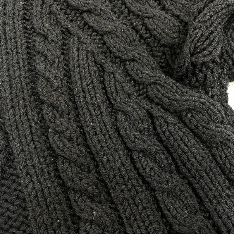 【中古品】【メンズ】 PRADA SPORT プラダ スポーツ TURTLE NECK WOOL CABLE KNIT タートル ネック ウール ケーブル ニット トップス 141-260906-kh-01-izu サイズ：50 カラー：ブラック 万代Net店