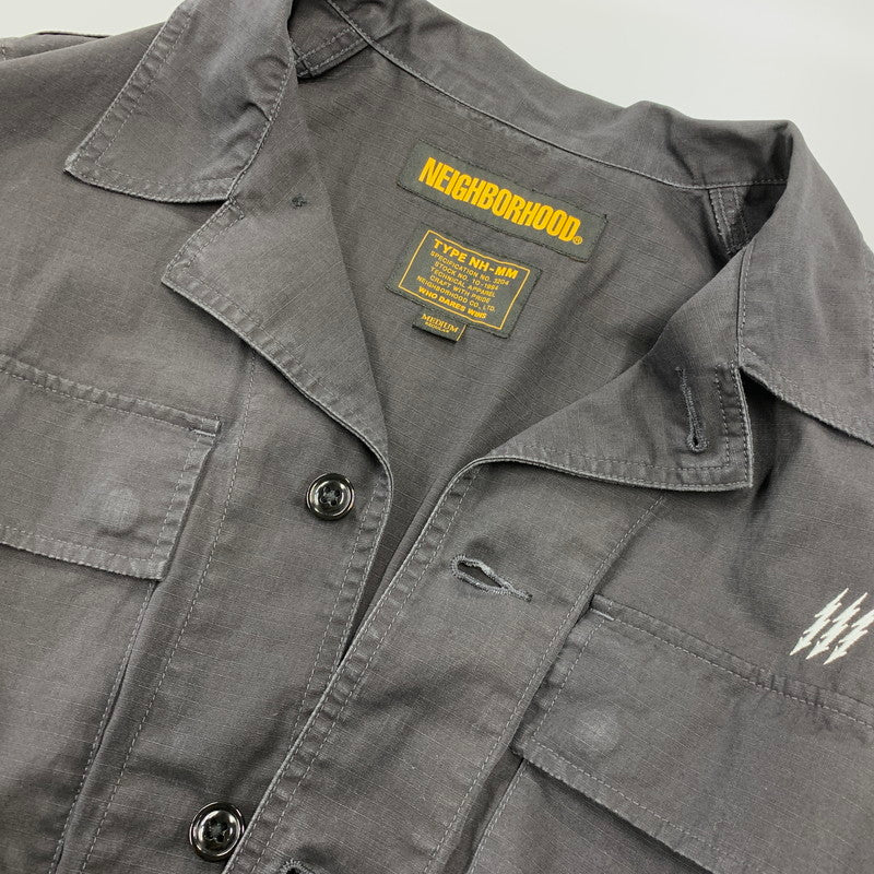 【中古品】【メンズ】 NEIGHBORHOOD ネイバーフッド 191SPNH-SHM MIL-BDU C-SHIRT . LS ロングスリーブ シャツ トップス 142-260917-kh-01-izu サイズ：M カラー：ブラック 万代Net店