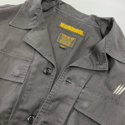 【中古品】【メンズ】 NEIGHBORHOOD ネイバーフッド 191SPNH-SHM MIL-BDU C-SHIRT . LS ロングスリーブ シャツ トップス 142-260917-kh-01-izu サイズ：M カラー：ブラック 万代Net店