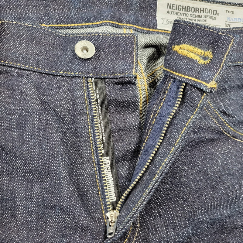 【中古品】【メンズ】 NEIGHBORHOOD ネイバーフッド 162DCNH-PTM03 RIGID.NARROW 14OZ-PT リジッド ディープ ナロー デニム パンツ 153-260908-yn-04-izu サイズ：MEDIUM カラー：インディゴ 万代Net店
