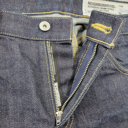 【中古品】【メンズ】 NEIGHBORHOOD ネイバーフッド 162DCNH-PTM03 RIGID.NARROW 14OZ-PT リジッド ディープ ナロー デニム パンツ 153-260908-yn-04-izu サイズ：MEDIUM カラー：インディゴ 万代Net店