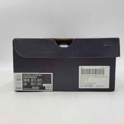【中古美品】【メンズ】 NIKE ナイキ AIR FORCE 1 ’07 PRM WW CK7213-100 エア フォース 1 ’07 プレミアム WW スニーカー 靴 160-260909-as-24-izu サイズ：28.5cm カラー：WHITE/WHITE-BLUE FURY-BLACK 万代Net店