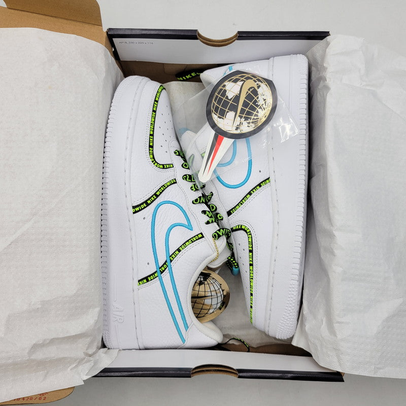 【中古美品】【メンズ】 NIKE ナイキ AIR FORCE 1 ’07 PRM WW CK7213-100 エア フォース 1 ’07 プレミアム WW スニーカー 靴 160-260909-as-24-izu サイズ：28.5cm カラー：WHITE/WHITE-BLUE FURY-BLACK 万代Net店