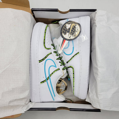 【中古美品】【メンズ】 NIKE ナイキ AIR FORCE 1 ’07 PRM WW CK7213-100 エア フォース 1 ’07 プレミアム WW スニーカー 靴 160-260909-as-24-izu サイズ：28.5cm カラー：WHITE/WHITE-BLUE FURY-BLACK 万代Net店