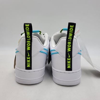 【中古美品】【メンズ】 NIKE ナイキ AIR FORCE 1 ’07 PRM WW CK7213-100 エア フォース 1 ’07 プレミアム WW スニーカー 靴 160-260909-as-24-izu サイズ：28.5cm カラー：WHITE/WHITE-BLUE FURY-BLACK 万代Net店