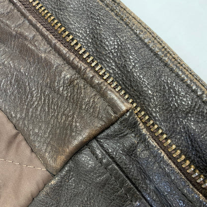【現状渡し品】【メンズ】 LIBERTE リベルテ D-TH8119 韓国製 LEATHER JACKET レザー ジャケット アウター 146-260918-ya-21-izu サイズ：M カラー：ダークブラウン 万代Net店