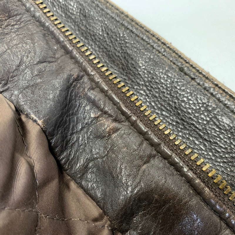 【現状渡し品】【メンズ】 LIBERTE リベルテ D-TH8119 韓国製 LEATHER JACKET レザー ジャケット アウター 146-260918-ya-21-izu サイズ：M カラー：ダークブラウン 万代Net店