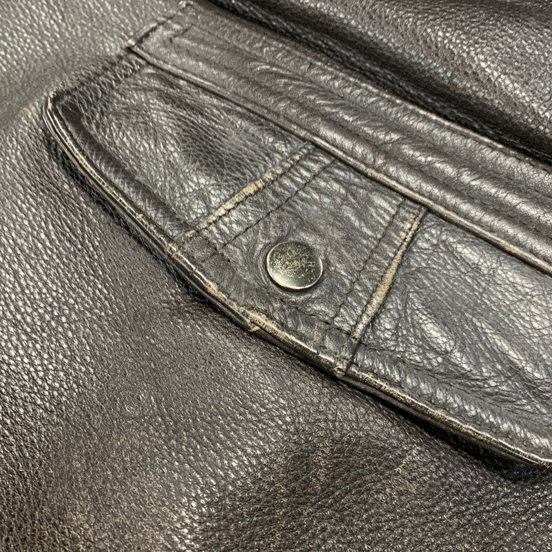 【現状渡し品】【メンズ】 LIBERTE リベルテ D-TH8119 韓国製 LEATHER JACKET レザー ジャケット アウター 146-260918-ya-21-izu サイズ：M カラー：ダークブラウン 万代Net店