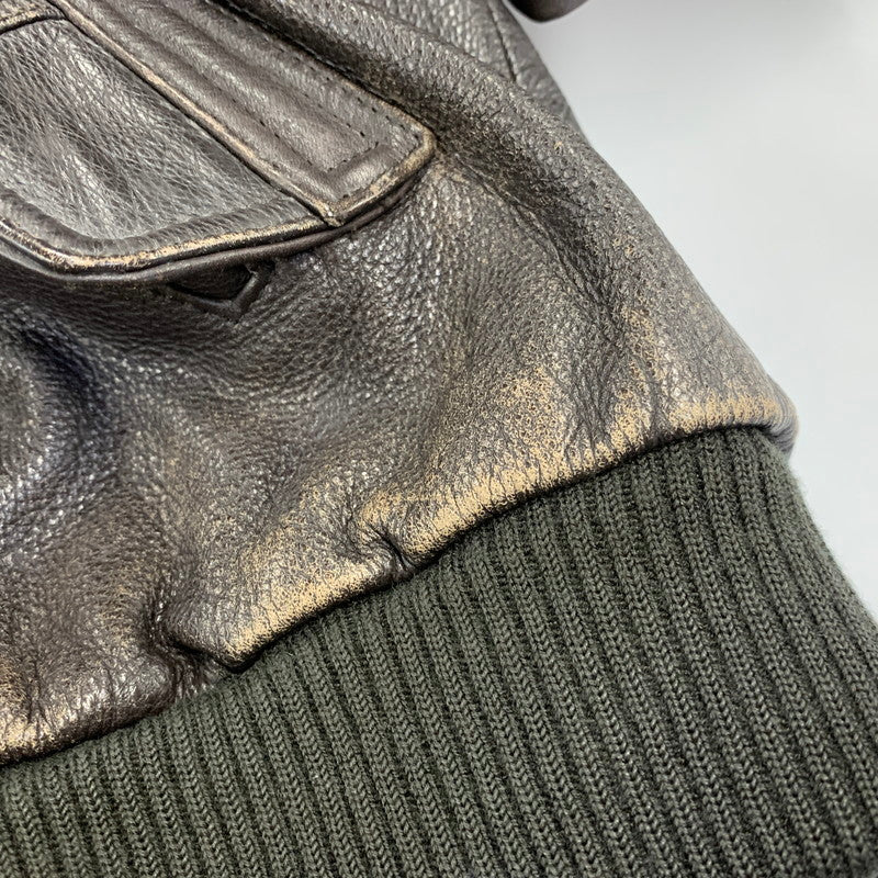 【現状渡し品】【メンズ】 LIBERTE リベルテ D-TH8119 韓国製 LEATHER JACKET レザー ジャケット アウター 146-260918-ya-21-izu サイズ：M カラー：ダークブラウン 万代Net店