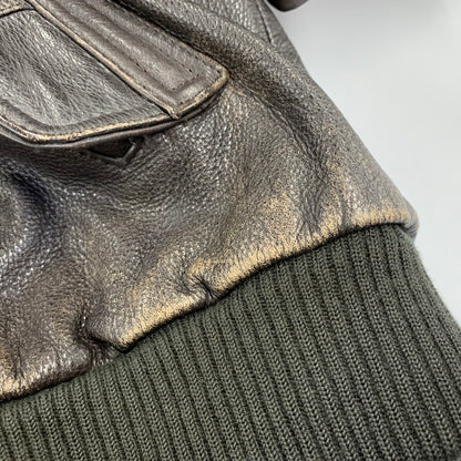 【現状渡し品】【メンズ】 LIBERTE リベルテ D-TH8119 韓国製 LEATHER JACKET レザー ジャケット アウター 146-260918-ya-21-izu サイズ：M カラー：ダークブラウン 万代Net店
