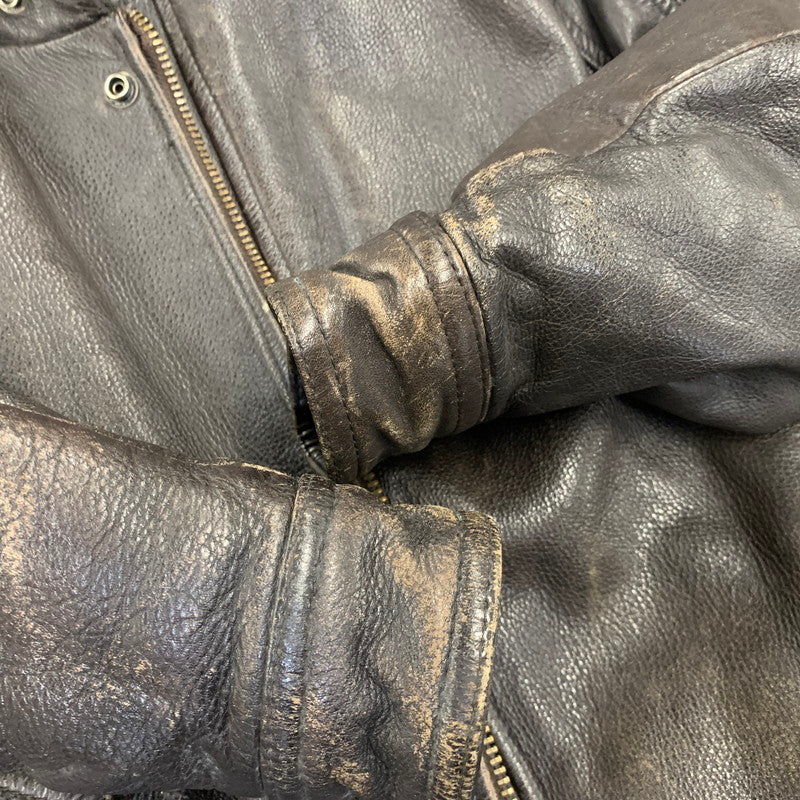 【現状渡し品】【メンズ】 LIBERTE リベルテ D-TH8119 韓国製 LEATHER JACKET レザー ジャケット アウター 146-260918-ya-21-izu サイズ：M カラー：ダークブラウン 万代Net店