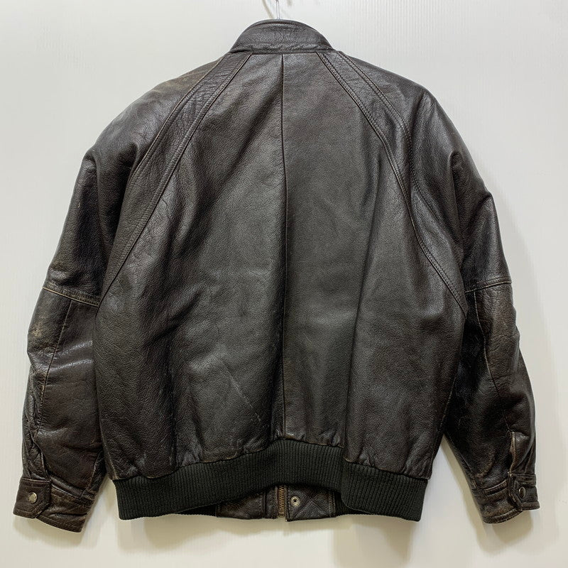 【現状渡し品】【メンズ】 LIBERTE リベルテ D-TH8119 韓国製 LEATHER JACKET レザー ジャケット アウター 146-260918-ya-21-izu サイズ：M カラー：ダークブラウン 万代Net店