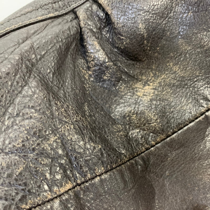 【現状渡し品】【メンズ】 LIBERTE リベルテ D-TH8119 韓国製 LEATHER JACKET レザー ジャケット アウター 146-260918-ya-21-izu サイズ：M カラー：ダークブラウン 万代Net店