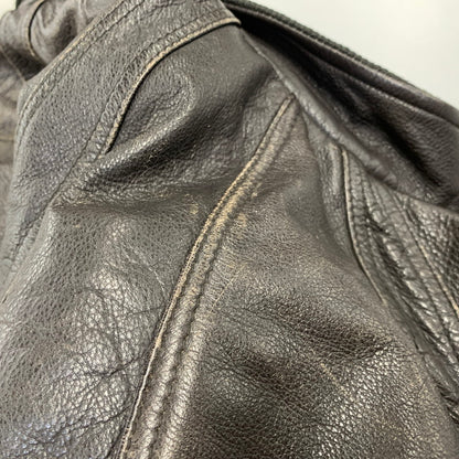 【現状渡し品】【メンズ】 LIBERTE リベルテ D-TH8119 韓国製 LEATHER JACKET レザー ジャケット アウター 146-260918-ya-21-izu サイズ：M カラー：ダークブラウン 万代Net店