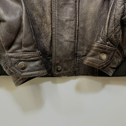 【現状渡し品】【メンズ】 LIBERTE リベルテ D-TH8119 韓国製 LEATHER JACKET レザー ジャケット アウター 146-260918-ya-21-izu サイズ：M カラー：ダークブラウン 万代Net店