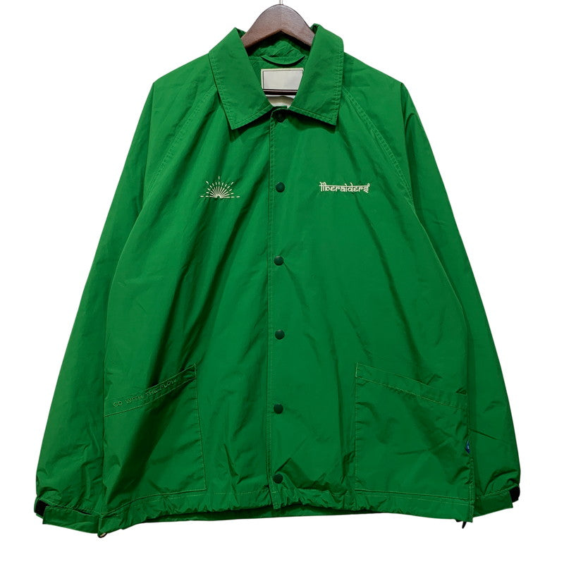 【中古品】【メンズ】 LIBERAIDERS リベレイダーズ 710092201 LOGO COACH JACKET ロゴ コーチ ジャケット アウター 142-260918-ya-24-izu サイズ：L カラー：グリーン 万代Net店
