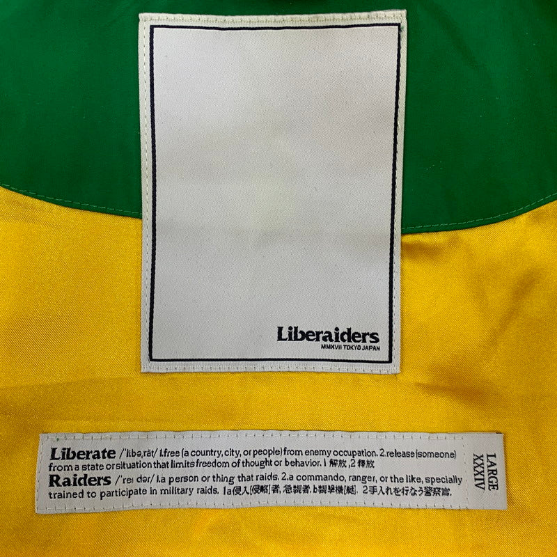 【中古品】【メンズ】 LIBERAIDERS リベレイダーズ 710092201 LOGO COACH JACKET ロゴ コーチ ジャケット アウター 142-260918-ya-24-izu サイズ：L カラー：グリーン 万代Net店