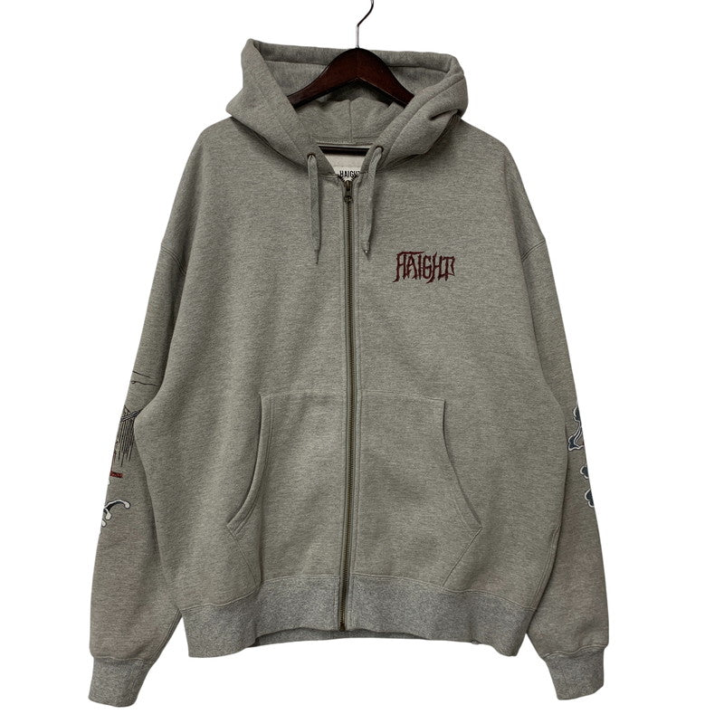 【中古品】【メンズ】 HAIGHT ヘイト × SCRIBE TATTOO スクライブタトゥー ZIP HOODIE ジップ フーディー パーカー トップス 142-260917-kh-02-izu サイズ：L カラー：グレー 万代Net店