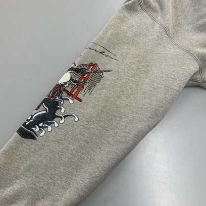 【中古品】【メンズ】 HAIGHT ヘイト × SCRIBE TATTOO スクライブタトゥー ZIP HOODIE ジップ フーディー パーカー トップス 142-260917-kh-02-izu サイズ：L カラー：グレー 万代Net店