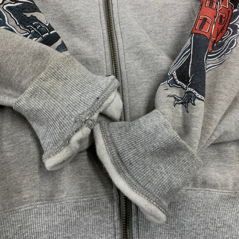 【中古品】【メンズ】 HAIGHT ヘイト × SCRIBE TATTOO スクライブタトゥー ZIP HOODIE ジップ フーディー パーカー トップス 142-260917-kh-02-izu サイズ：L カラー：グレー 万代Net店