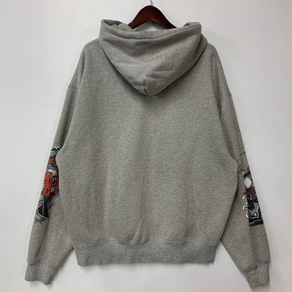 【中古品】【メンズ】 HAIGHT ヘイト × SCRIBE TATTOO スクライブタトゥー ZIP HOODIE ジップ フーディー パーカー トップス 142-260917-kh-02-izu サイズ：L カラー：グレー 万代Net店
