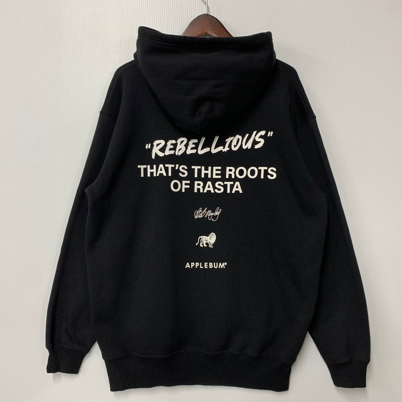【中古品】【メンズ】 APPLEBUM アップルバム BOB MARLEY COLLECTION HOODIE ボブ マーリー コレクション フーディー パーカー トップス 142-260917-kh-03-izu サイズ：XL カラー：ブラック 万代Net店