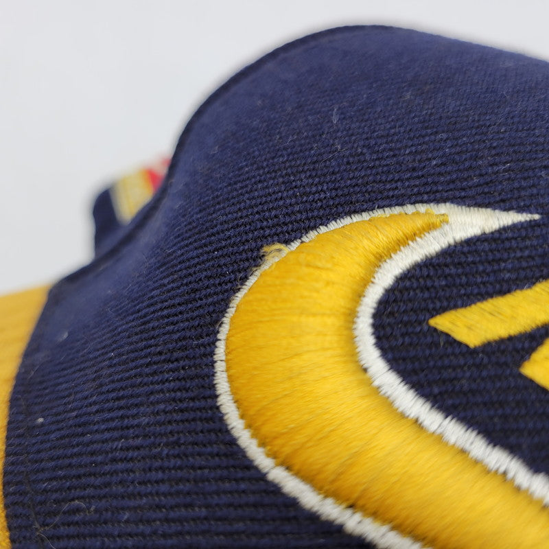 【中古品】【メンズ/レディース】 NIKE ナイキ LOGO CAP ロゴキャップ 帽子 185-260909-as-10-izu サイズ：F カラー：ネイビー×イエロー 万代Net店