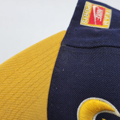 【中古品】【メンズ/レディース】 NIKE ナイキ LOGO CAP ロゴキャップ 帽子 185-260909-as-10-izu サイズ：F カラー：ネイビー×イエロー 万代Net店