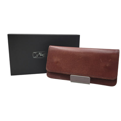 【中古品】【メンズ/レディース】 MANIFOLD マニフォールド LEATHER WALLET レザー ウォレット 長財布 200-260909-as-06-izu カラー：ブラウン 万代Net店