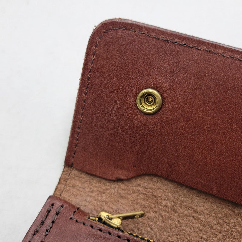 【中古品】【メンズ/レディース】 MANIFOLD マニフォールド LEATHER WALLET レザー ウォレット 長財布 200-260909-as-06-izu カラー：ブラウン 万代Net店