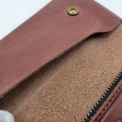 【中古品】【メンズ/レディース】 MANIFOLD マニフォールド LEATHER WALLET レザー ウォレット 長財布 200-260909-as-06-izu カラー：ブラウン 万代Net店