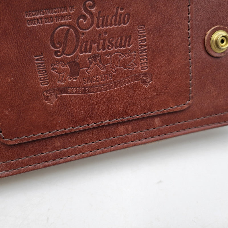 【中古品】【メンズ/レディース】 MANIFOLD マニフォールド LEATHER WALLET レザー ウォレット 長財布 200-260909-as-06-izu カラー：ブラウン 万代Net店
