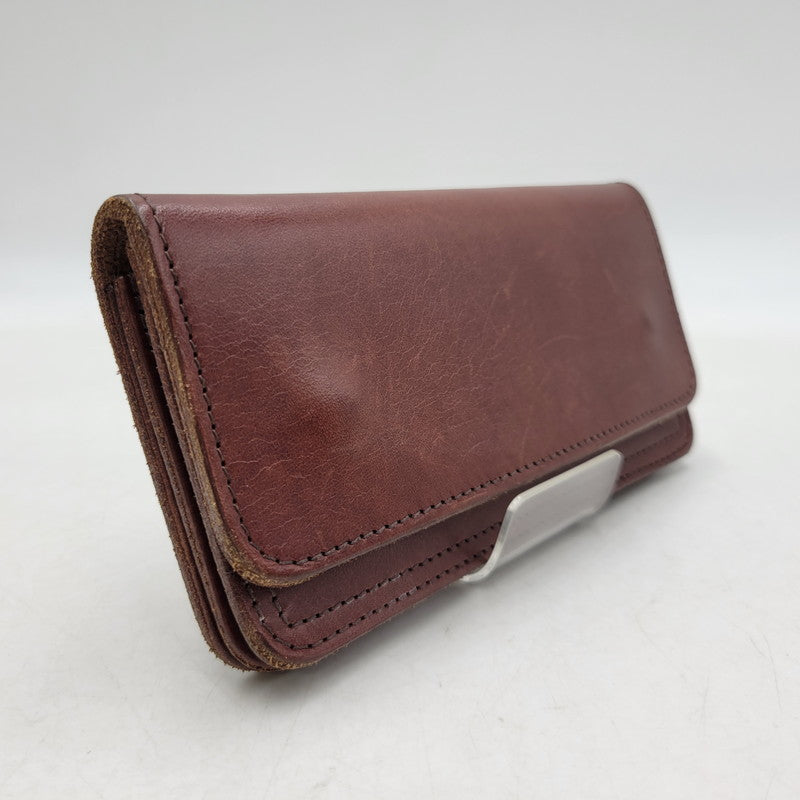 【中古品】【メンズ/レディース】 MANIFOLD マニフォールド LEATHER WALLET レザー ウォレット 長財布 200-260909-as-06-izu カラー：ブラウン 万代Net店
