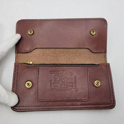 【中古品】【メンズ/レディース】 MANIFOLD マニフォールド LEATHER WALLET レザー ウォレット 長財布 200-260909-as-06-izu カラー：ブラウン 万代Net店